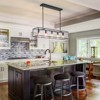 LLHZSY Glam Clear Ice Glass Chandelier, 39 2/5" Wide 5-Light Fixture for Dining Room Kitchen Island-Black - 2 of 4