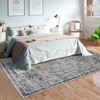 Washable Rug Distressed Vintage Medallion Rug with Non Slip Backing - 4 of 4