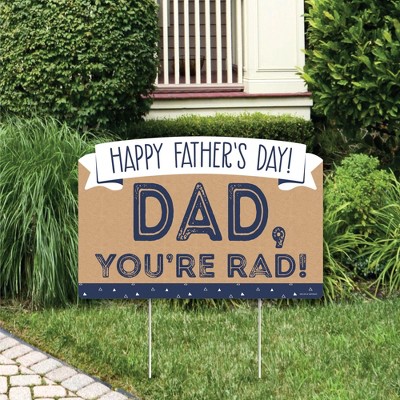 Big Dot of Happiness My Dad is Rad - Father's Day Party Yard Sign Lawn Decorations - Party Yardy Sign