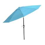Nature Spring Easy Crank Patio Umbrella with Auto Tilt - 10', Blue