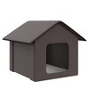 Cesicia Cat Houses for Outdoor and Indoor, Portable Kitty Shelter, Waterproof and Insulated, Brown - 2 of 4
