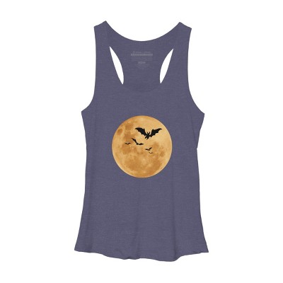 Women's Design By Humans Halloween - Moon By MonkeyStore Racerback Tank Top