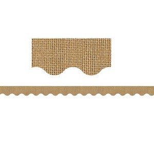 Teacher Created Resources Burlap Scalloped Border Trim 6 Packs (TCR3552) - 1 of 1