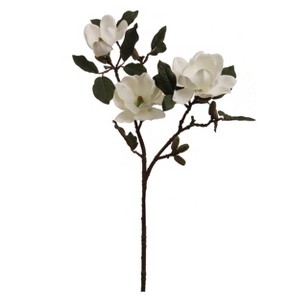 Floral Home 19" White Magnolia Spray - 24-Piece - 1 of 2