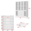Famapy White Kitchen Pantry Cabinet with 3 Drawers 6 Doors & Shelves - 4 of 4