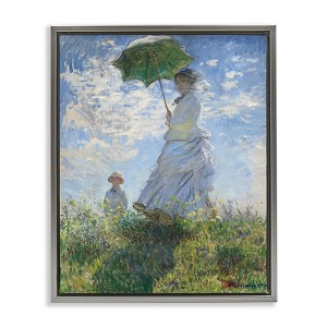Stupell Industries Woman with a Parasol Classic Claude Monet Painting Black Floater Framed Canvas Wall Art - 1 of 4