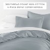 Cotton Duvet Cover Set & Insert 4PC Bundle, 300TC Sateen Vintage Washed Duvet Set with Down Alternative Comforter, All Season Bedding - Becky Cameron - 2 of 4