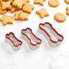 Unique Bargains Cookie Cutters 3 Pcs Christmas Truck Cookie Mould Set Dishwasher Safe Stainless Steel Plastic-coated Red Silver Tone 1 Set - 2 of 4