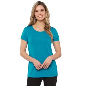 Rekucci Short Sleeve Scoop Neck Stretch T-Shirt for Women - 1 of 3