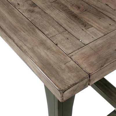 Reclaimed Wood Retro Extendable Dining Table, 59" Gray