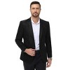 Clearlove Tuxedo Jacket for Men One Button Blazer Floral Shawl Lapel Suit Jacket Paisley Slim Fit Blazers,Black,XXL - 2 of 4