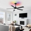 Airsurfer 52" Ceiling Fan with 3 Colors LED Light and Memory Function,6 Speeds Quiet Motor,5"/10" Downrods,Remote Included,Ceiling Fan for Living Room - 2 of 4