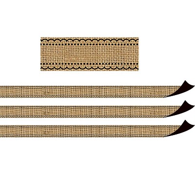 Teacher Created Resources BURLAP MAGNETIC BORDER 3 PACKS TCR77391-3