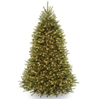 7ft National Christmas Tree Company Full Pre-Lit Dunhill Fir Hinged Artificial Christmas Tree with 700 Clear Lights