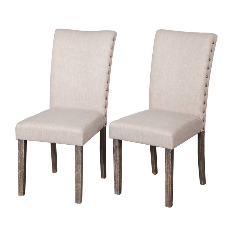 Set of 2 Burntwood Dining Chairs Weathered Gray - Buylateral, 1 of 6
