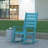 Emma and Oliver Contemporary Rocking Chair, All-Weather HDPE Indoor/Outdoor Rocker - 2 of 4
