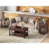 GALAXHERO Set of 2 Farmhouse End Tables with Charging Station, Slim Sofa Side Tables with Open Storage Shelf, Espresso Finish, Ideal for Living Room - 4 of 4