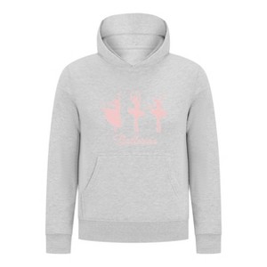 Everyday Kids Ballerina Girls Pullover Hoodie – Pink Dancer Silhouette Ballet Sweatshirt - 1 of 4