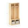 Guidecraft EdQ 2-Section Wooden Storage Locker with Bench Seat for Classroom, Kids Cubby Organizer with Shelves and Hooks for Coats - 2 of 4