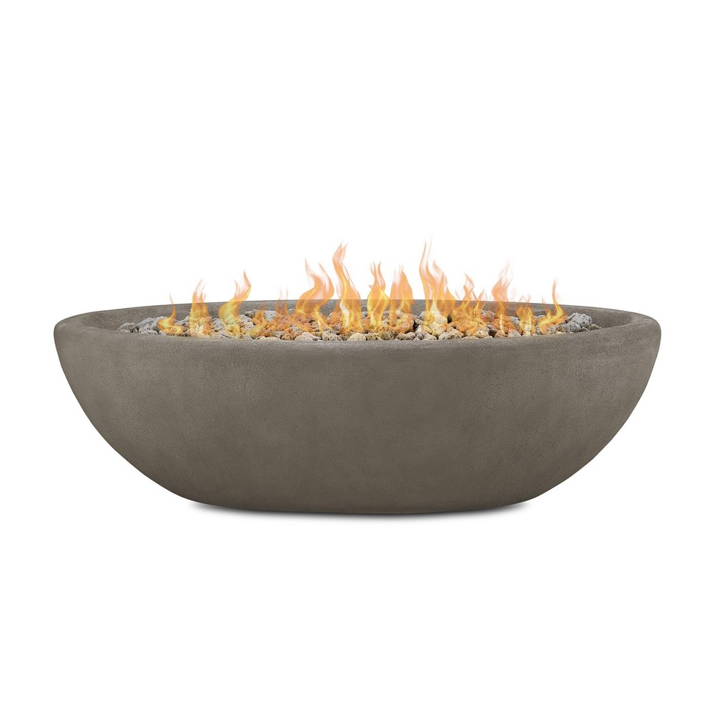 Photos - Electric Fireplace RealFlame Riverside Large Oval Fire Bowl - Glacier Gray - Real Flame 