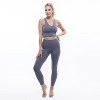 Rib 7/8 High Waisted Legging - Slate - LEZAT - 2 of 4