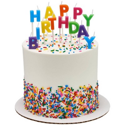 Bakery Crafts Happy Birthday Letters 1" Candles - 13ct