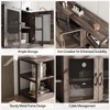 TV Stand for 65+ Inch TV, Industrial Entertainment Center TV Media Console Table, Farmhouse Television Stands with - 4 of 4