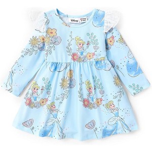Disney Minnie Mouse Mickey Mouse Baby Girl Dress Christmas Bow Tie Long-Sleeve Dresses  Birthday Gift - 1 of 4