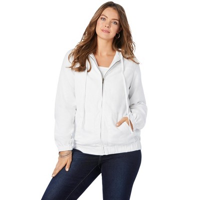 Roaman's Women's Plus Size Cotton Complete Zip-Up Hoodie