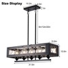 31.5" Industrial Farmhouse Chandelier with Metal Frame and Rope Accents, 5-Light Fixture, Adjustable Height for Dining, Kitchen, or Lounge - 3 of 4