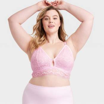 Women's High Apex Lace Bralette Auden Raspberry Pink Adjustable Hook Bra  Size XL