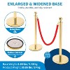 Stainless Steel Stanchion Post w/Velvet Ropes and Posts, Crowd Control Barriers w/Fillable Base, Stand Barrier for High-end Venues, Museums - 3 of 4