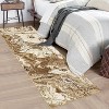 Homhougo Modern Marble Rug, Ultra-Thin Washable Rug Boho Abstract Marble Pattern Area Rug, Non Slip Low Pile Soft Luxury Bedroom Rug, Ideal - 2 of 4