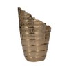 Metal Aluminum Decorative Vase with Textured Design and Contemporary Sculptural Form -  Decorative Accent for Living Room, Bedroom, and Office Decor - 4 of 4