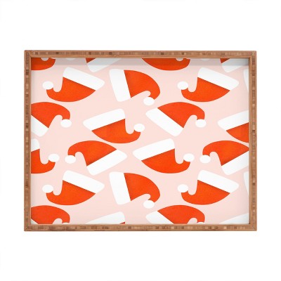 Showmemars Santa Hat pattern Rectangular Tray -Deny Designs