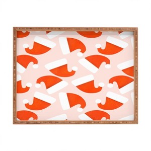 Showmemars Santa Hat pattern Rectangular Tray -Deny Designs - 1 of 2