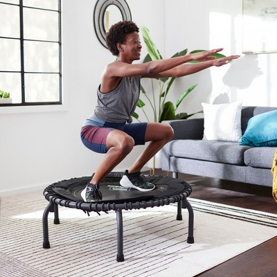 Black Round Heavy Duty Fitness Trampoline with Enclosure