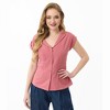 Unique Vintage Women's Twill Sleeveless Blouse - 4 of 4
