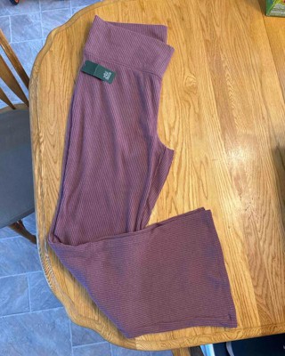 Women's High-waisted Cozy Ribbed Lounge Flare Leggings - Wild Fable™  Burgundy 2x : Target