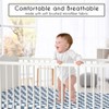 Sweet Jojo Designs Boy, Girl, Unisex/Gender Neutral Baby Fitted Crib Sheet Gingham Checkered Plaid Blue and White - 2 of 4