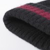 Anna-Kaci Unisex Rib Knit Beanie with Folded Cuff and Contrast Stripe Detail - 4 of 4