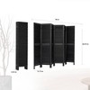 MAYEERTY Wood Room Divider, 5.6Ft, Freestanding Louvered Folding Privacy Screen - 4 of 4