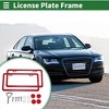 Unique Bargains Stainless Steel Car License Bracket with Screws Caps 2 Square Hole Narrow Frame - 2 of 4