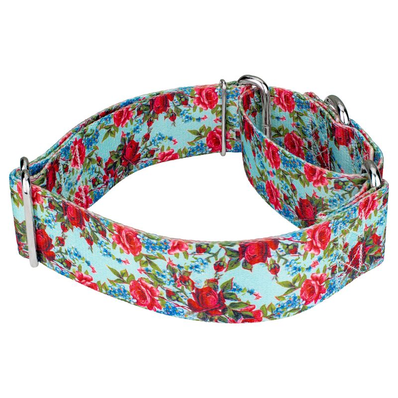 Country Brook Petz 1 1/2 Inch Vintage Roses Martingale Dog Collar, 4 of 6