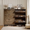 Narrow Slim Freestanding Rack Cabinet, Shoe Organizer Cabinet for Entryway - 2 of 4