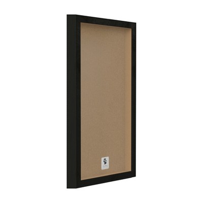 Black Framed Abstract Landscape Canvas Print, 30 x 13 Inches