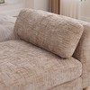 JUJABU 83.1" Modern Chenille Upholstered End of Bed Bench with Armrests and Bolster Pillows – Rubberwood Legs, Wheat - 4 of 4