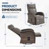 Buenhomino Set of 2 Patio Rattan 360° Swivel Recliner Lounge Chair w/Adjustable Backrest & Footrest Cushioned Push Back Reclining Seat - 4 of 4