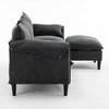 Convertible L-Shaped Sectional Sofa with Storage Ottoman, Modern 3-Seater Couch for Living Room, Bedroom or Small Spaces - 2 of 4