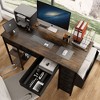 CENGHU Multifunctional Computer Desk with 7 Fabric Drawers, Writing Desk with Hidden Power Outlet & Reversible Design, Home Office Desk - 3 of 4
